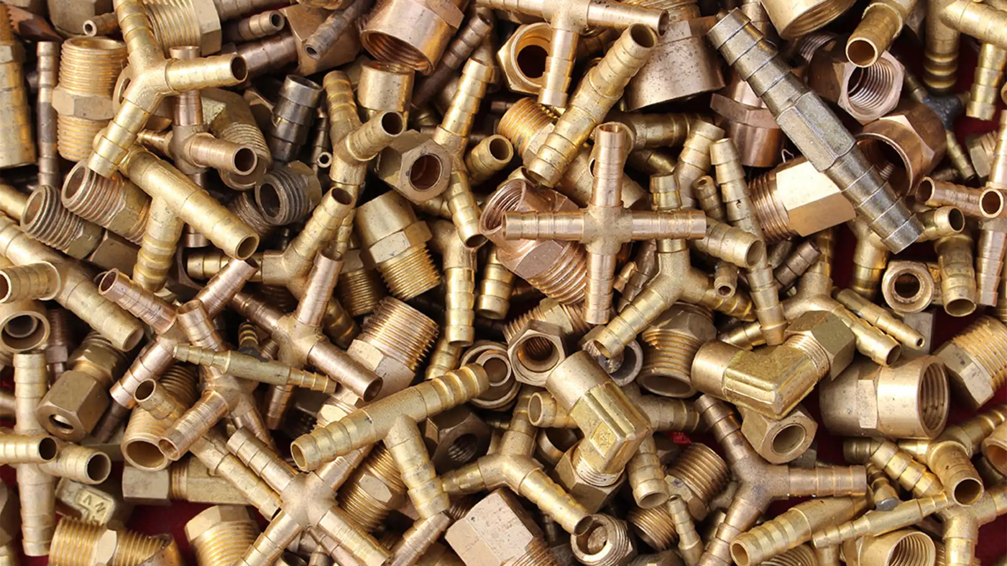 Scrap Brass Nuts and Fittings Ready To Be Recycled Stock Photo - Image of  industrial, material: 223190030
